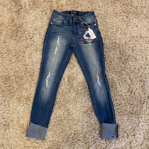 Indigo Rein Recycled Distressed Denim